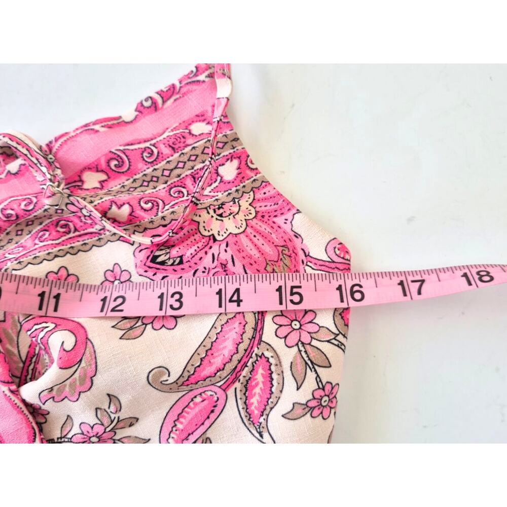 Magnolia Pink Paisley Crop Cami Top - Picture 3 of 6
